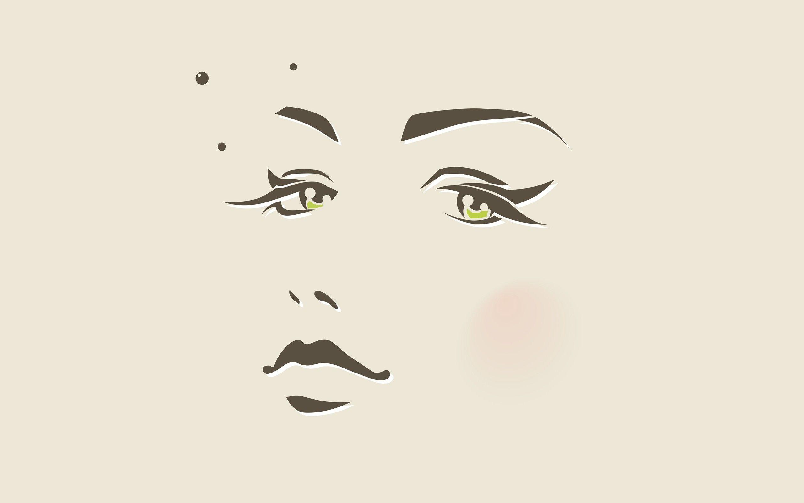 2560x1600 women, eyes, minimalistic, lips, noses, faces, lashes