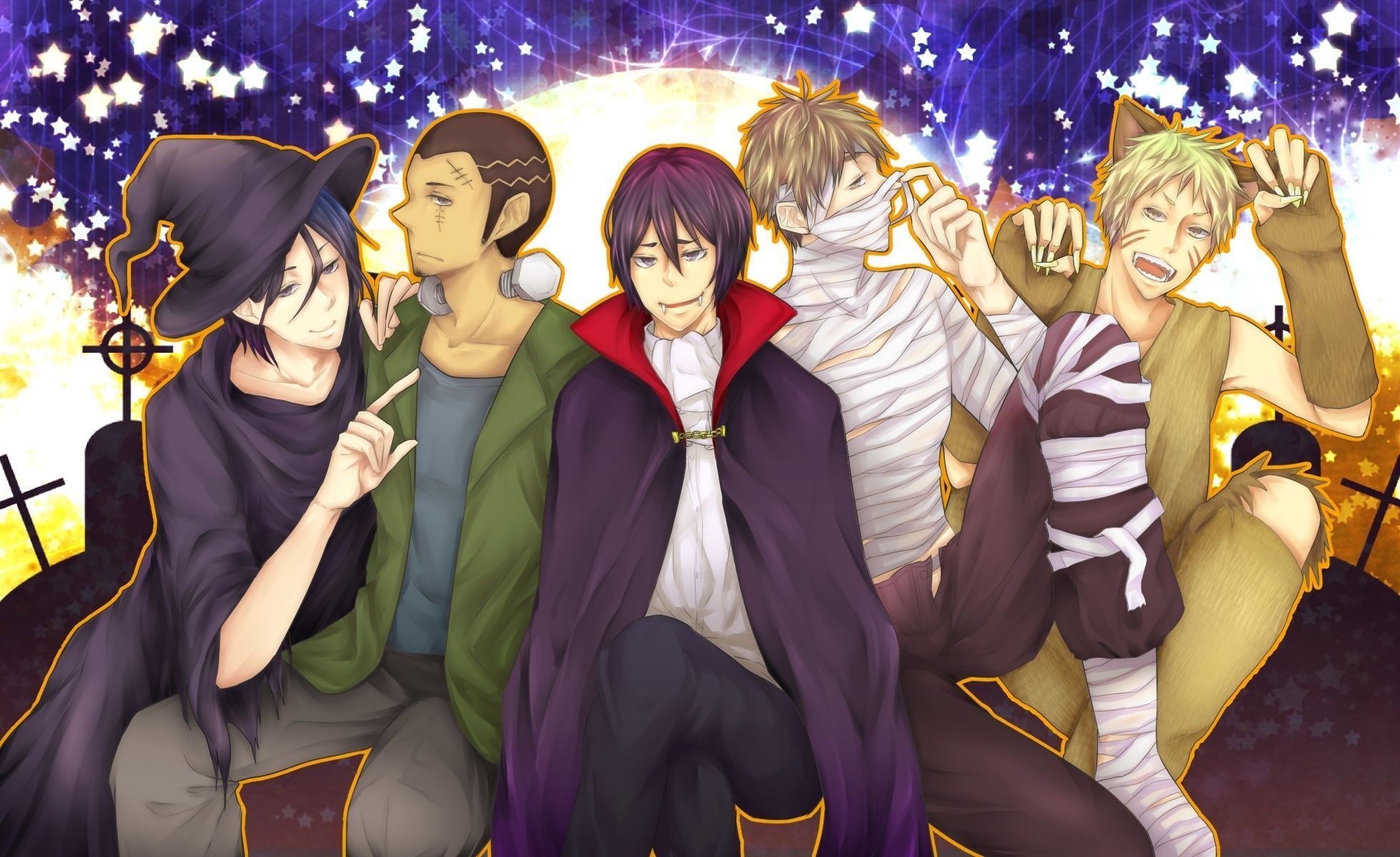 1960x1200 Wallpaper anime, art, guys, basketball