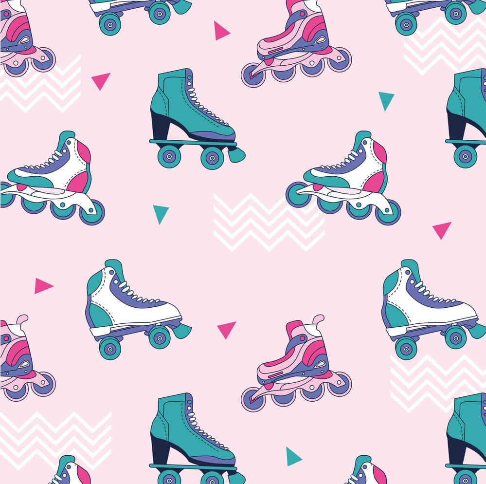 999x994 Download Pastel Roller Skates