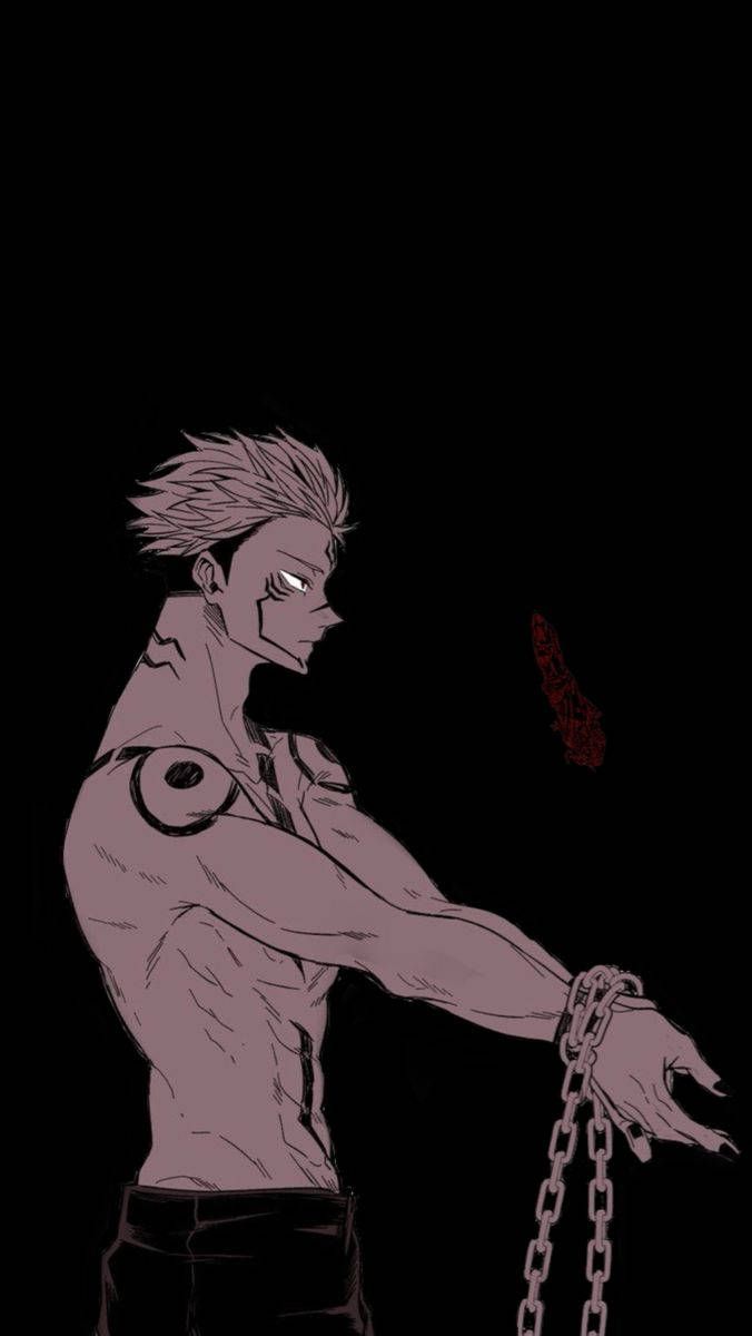 676x1200 Ryomen Sukuna Chained Wallpaper