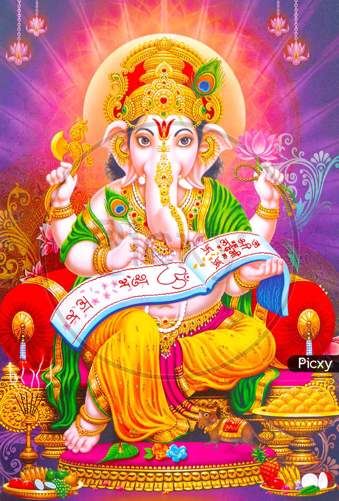 1084x1600 Image of Hindu Lord Ganesha Texture