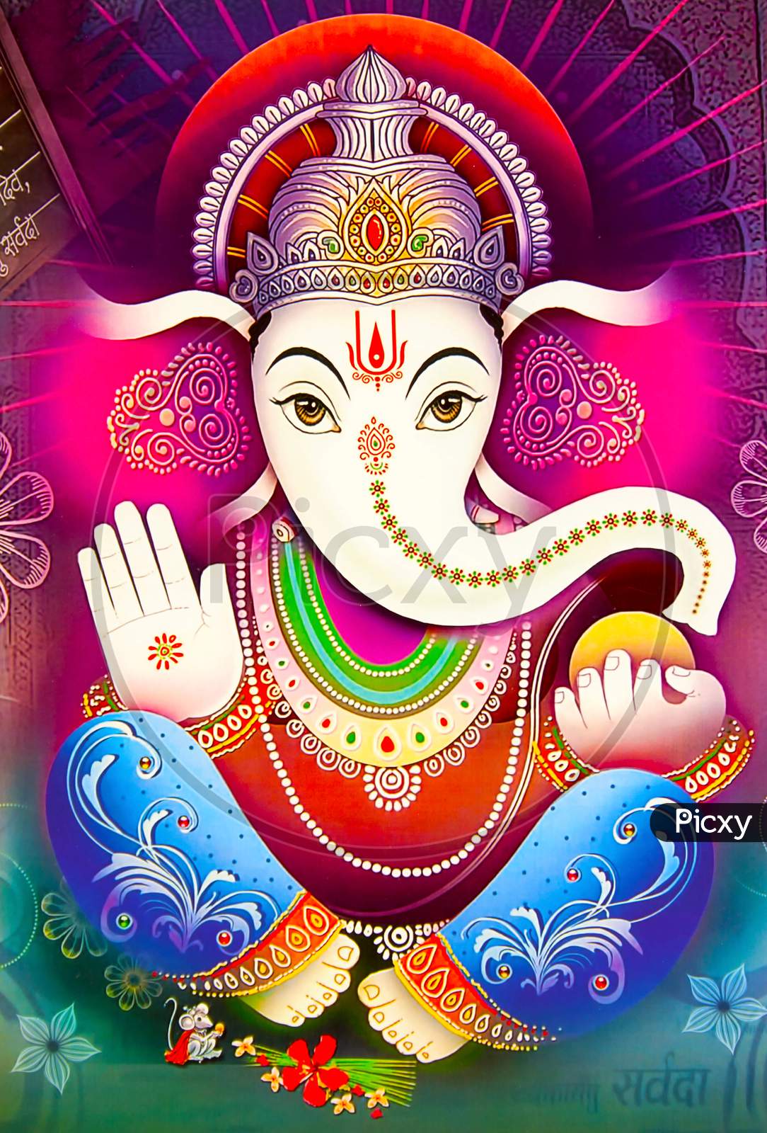 1084x1600 Image of Hindu Lord Ganesha Texture