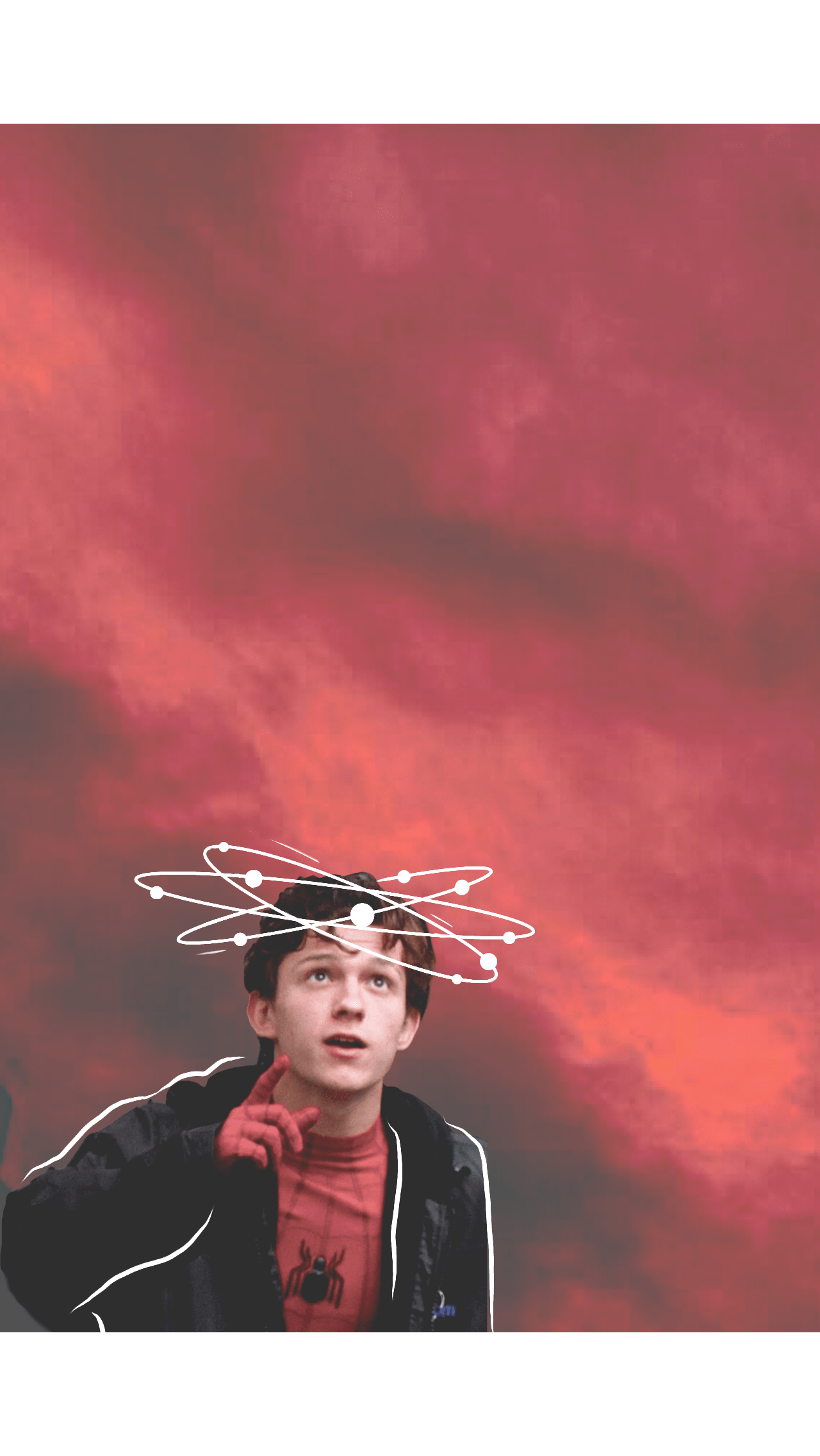1280x2272 Tom Holland Peter Parker Spiderman Red Pink Wallpaper