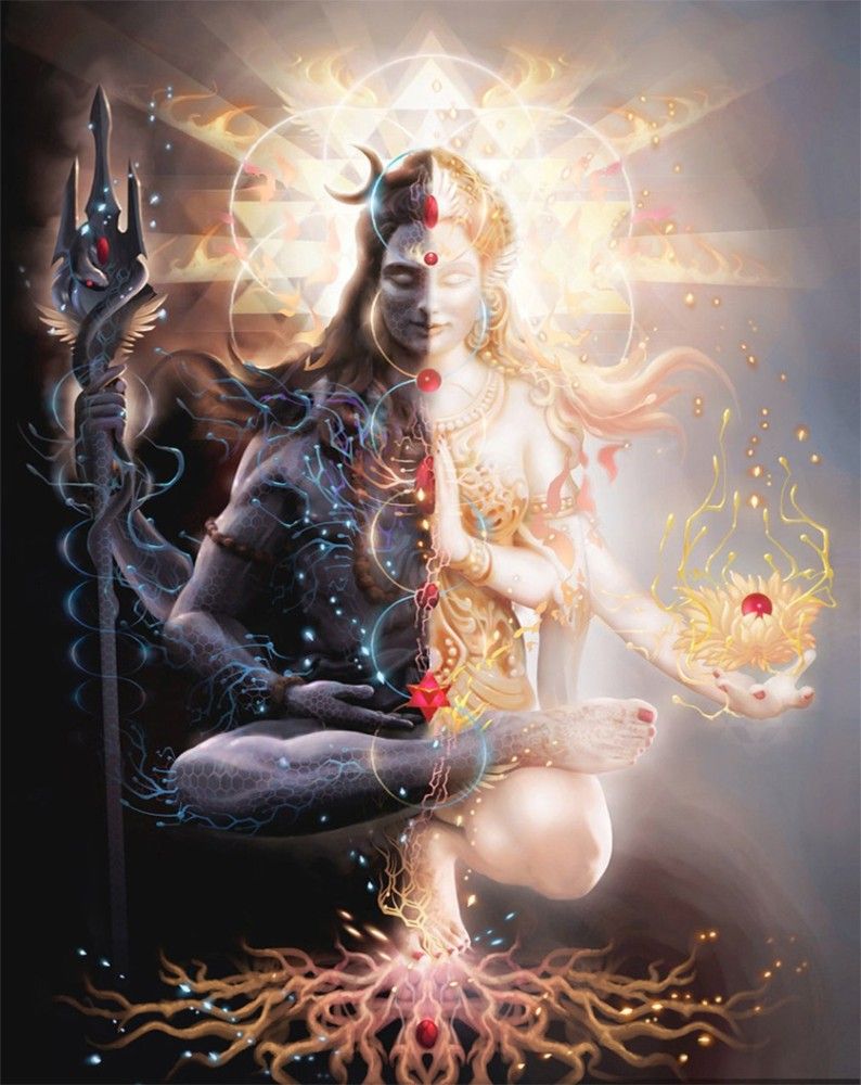 794x1000 Shiv Shakti. God Devotional Wall