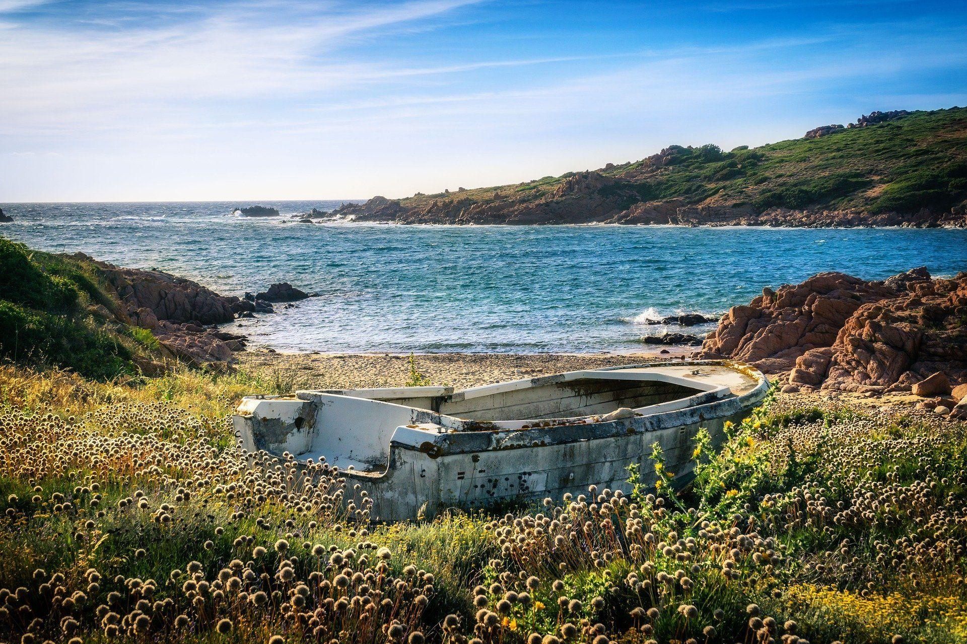1920x1279 Old Boat, Mediterranean Sea, Sardinia Italy HD Wallpaper