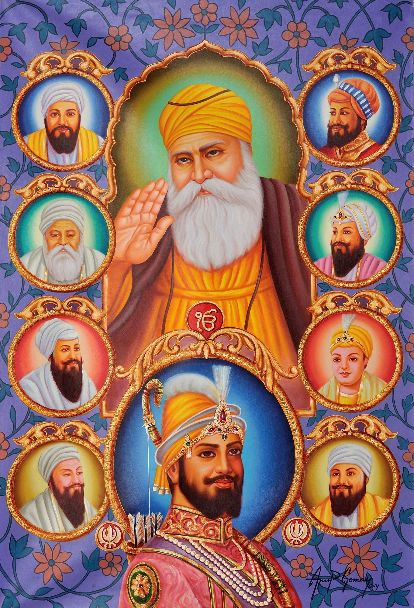 1362x2000 Sikh Gurus Wallpaper