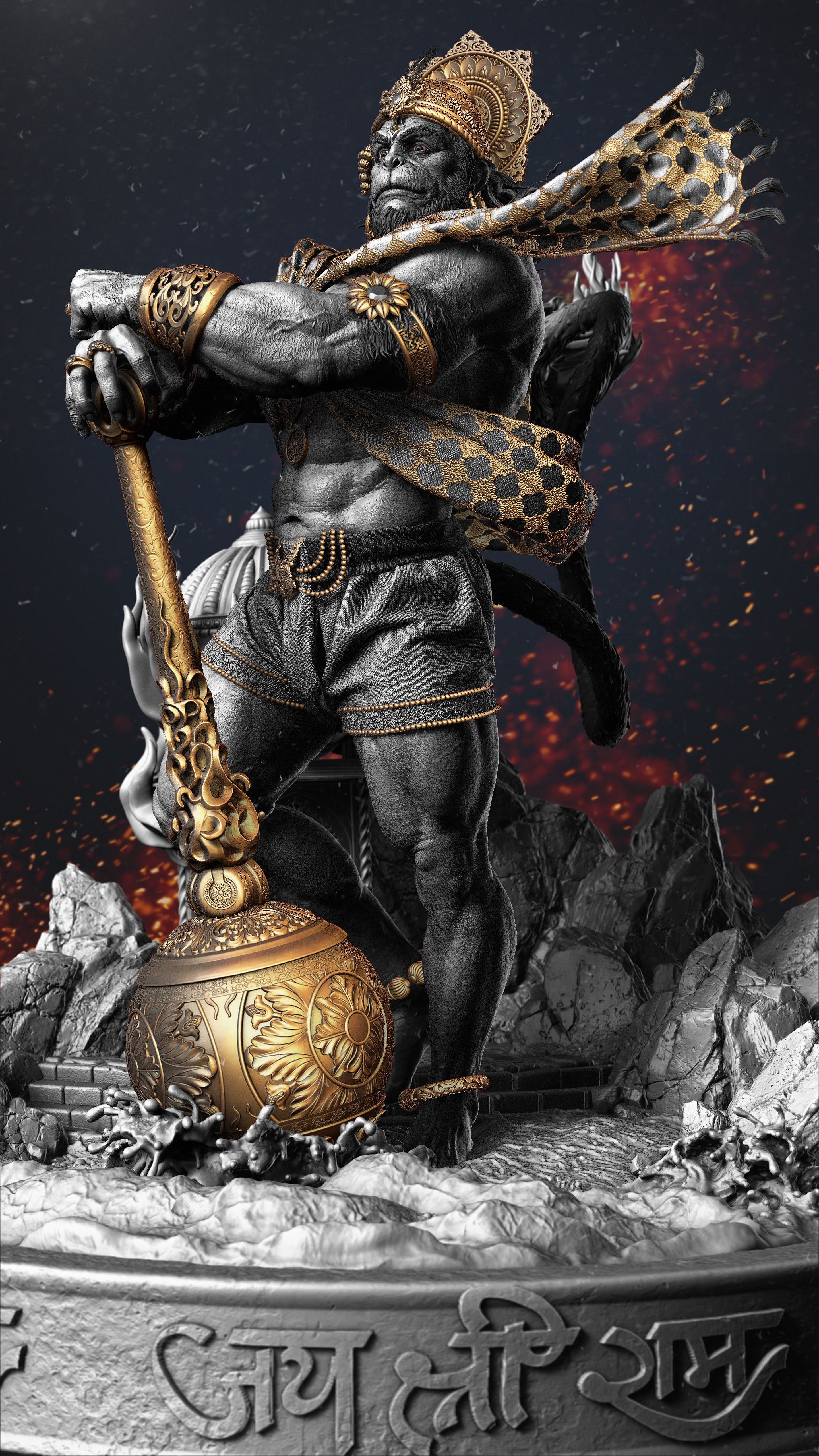 2880x5120 Hanuman 3D World Magazine cover