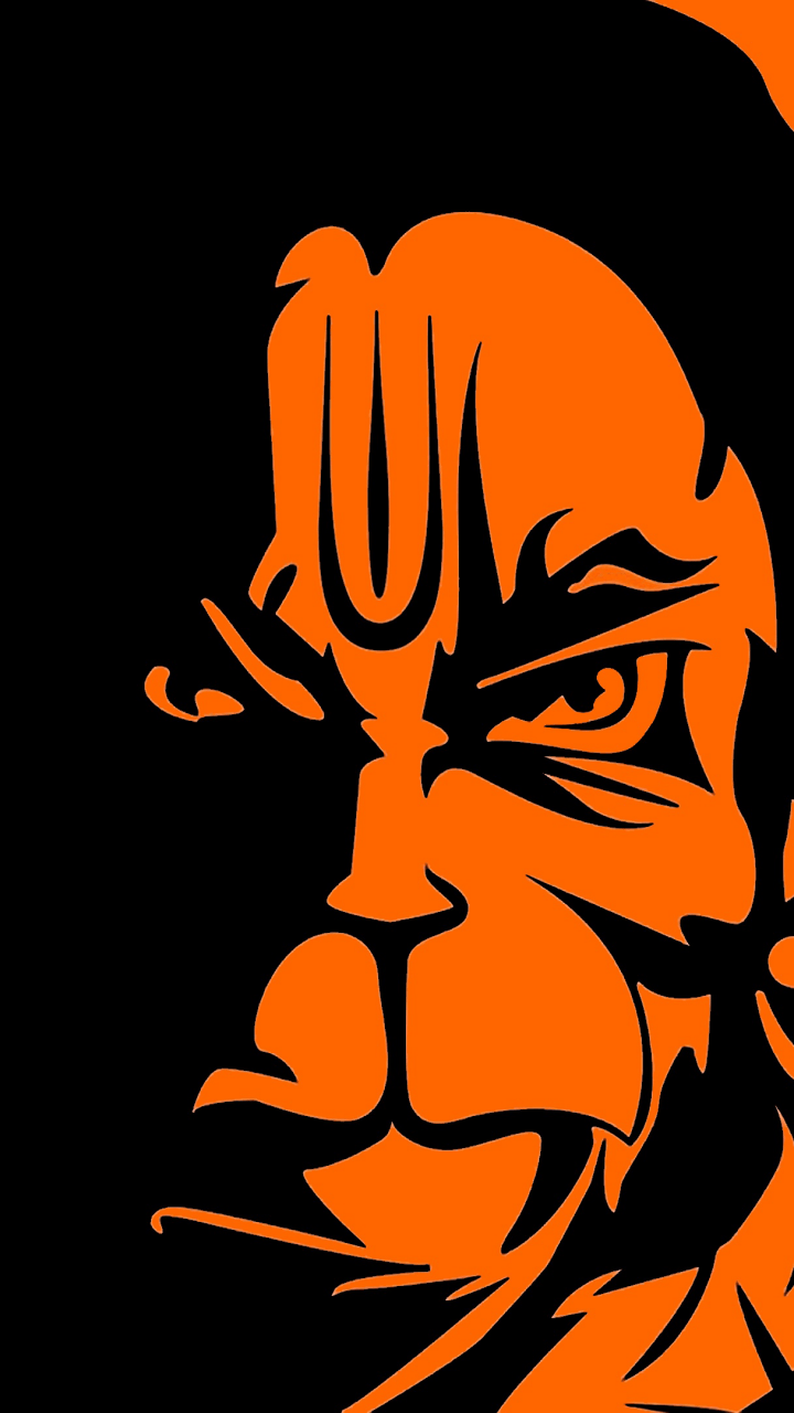 720x1280 Lord Hanuman Wallpaper 4K, Minimalist