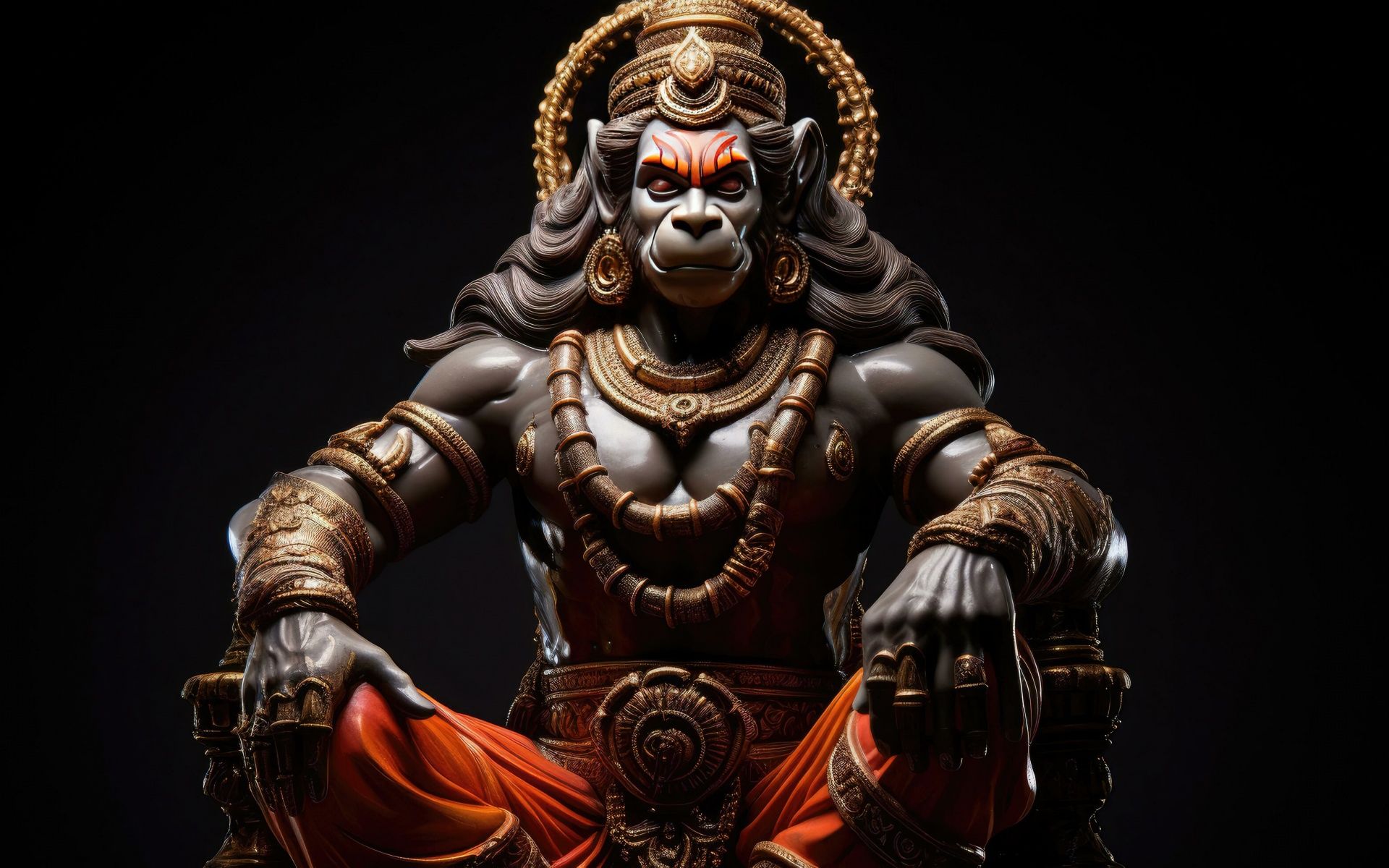 1920x1200 Lord Hanuman Wallpaper 4K, Illustration