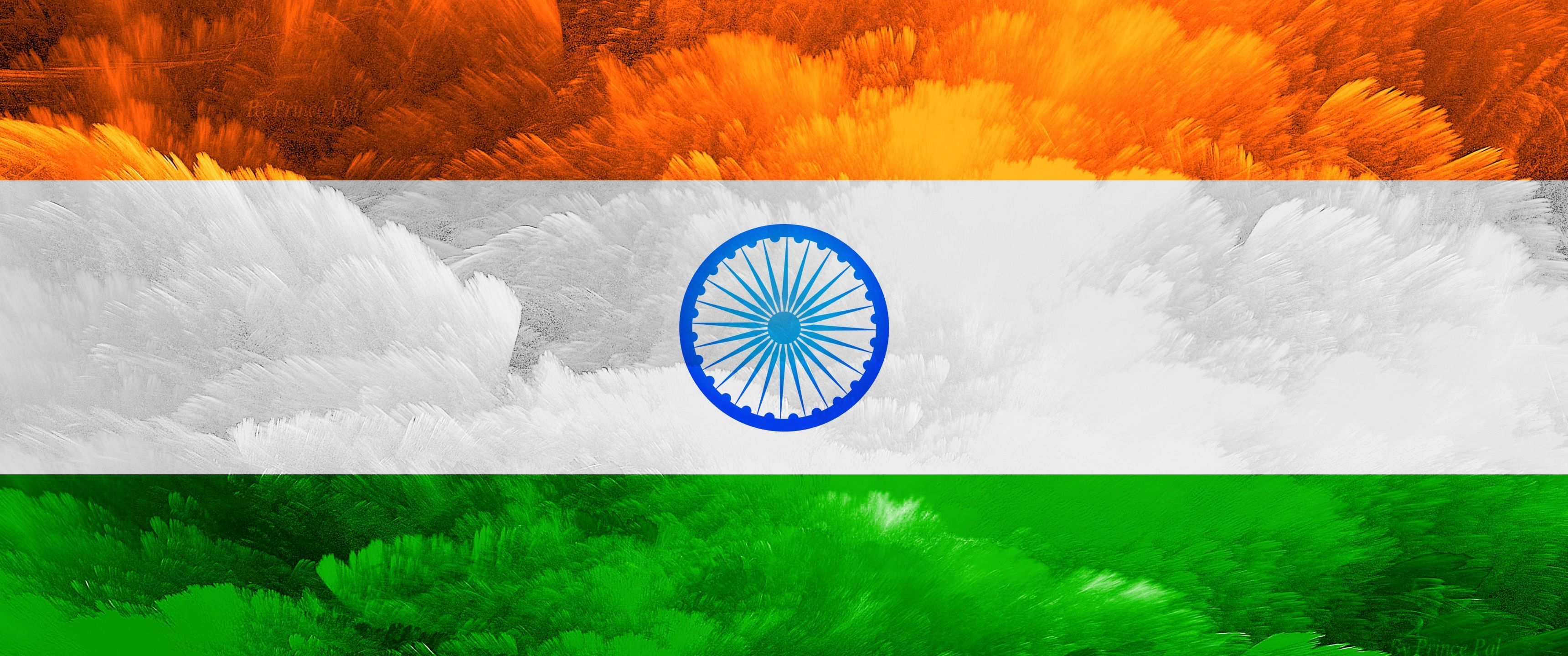3440x1440 Indian Flag Wallpaper 4K, Tricolour