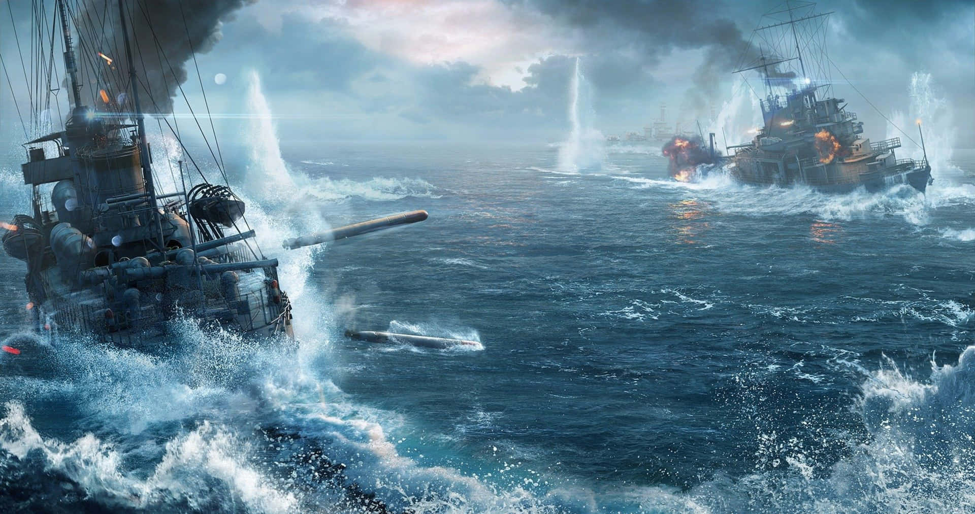 1920x1013 Naval_ Battle_ Artwork Wallpaper