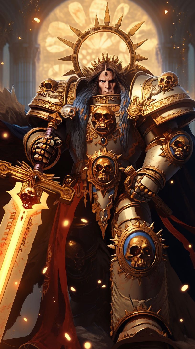 816x1456 emperor, warhammer 40k artwork