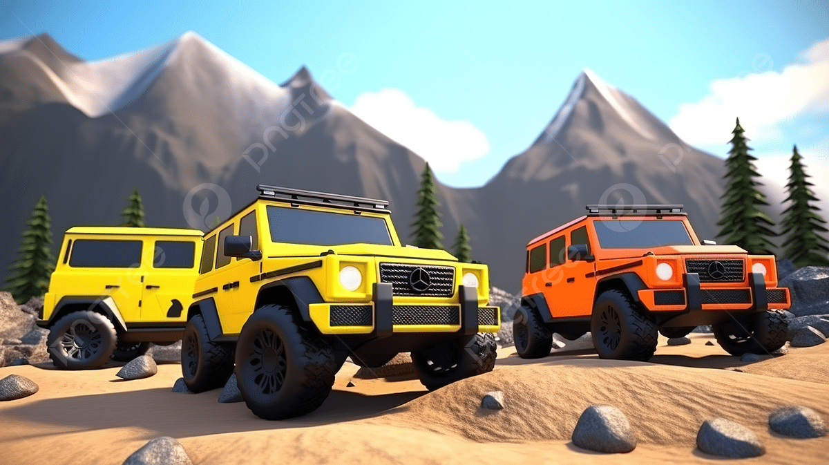 1200x673 Off Road Adventure 3D Illustration Of A
