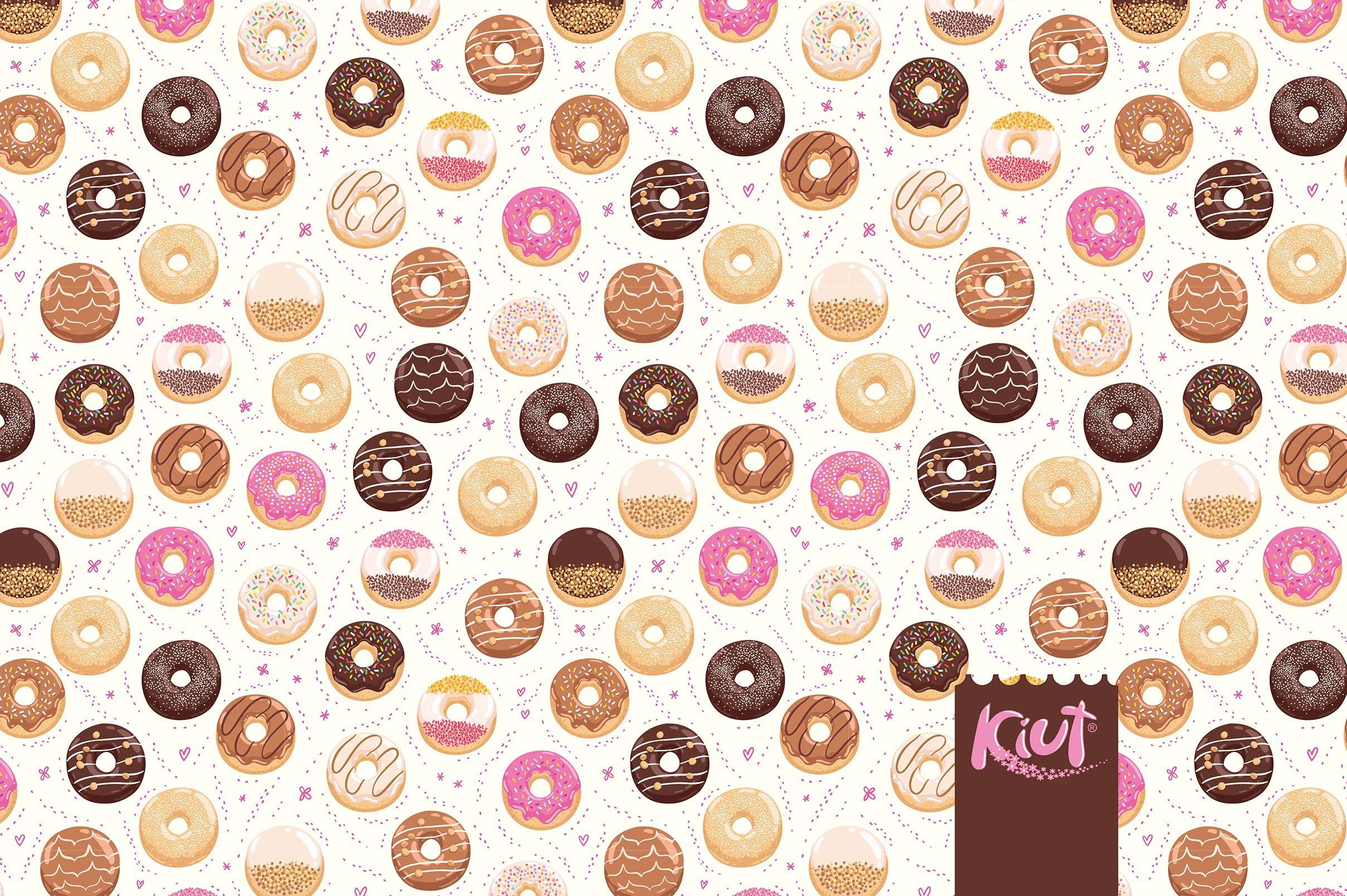 2417x1609 Kiut Donuts Pattern Wallpaper