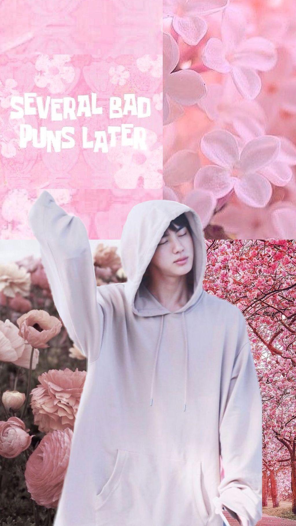 1024x1820 freetoedit pink jin kim seokjin wallpaper kpop BTS bts