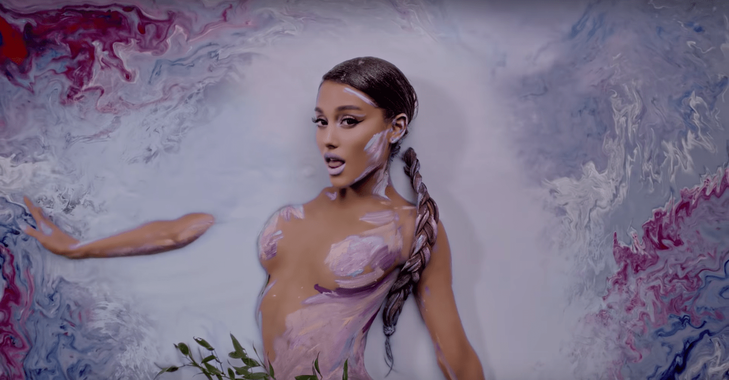 1438x751 The Body Paint In Ariana Grande's God Is A Woman Video Was
