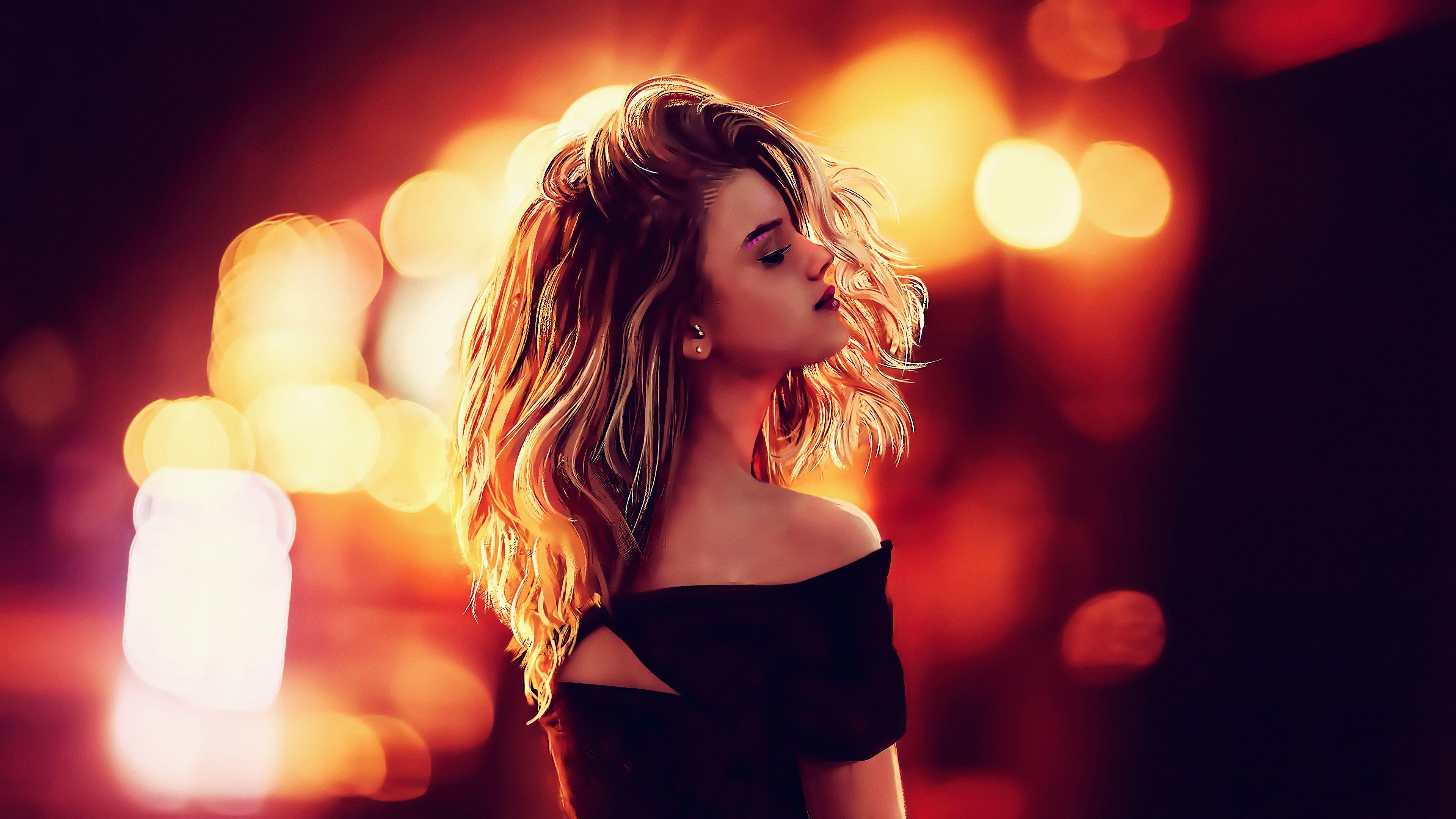 3840x2160 Long Blonde Hair Artwork 4k, HD Fantasy Girls, 4k Wallpaper