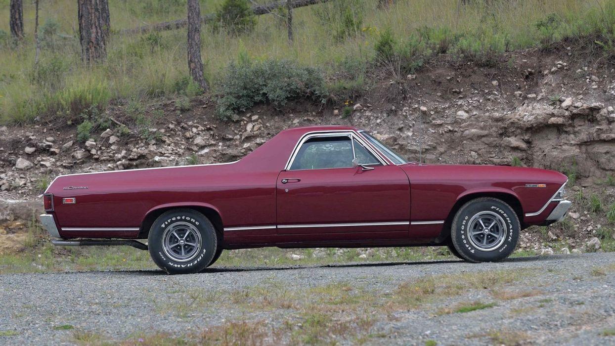 1244x700 CHEVROLET EL CAMINO Pickup Cars Maroon Wallpaper
