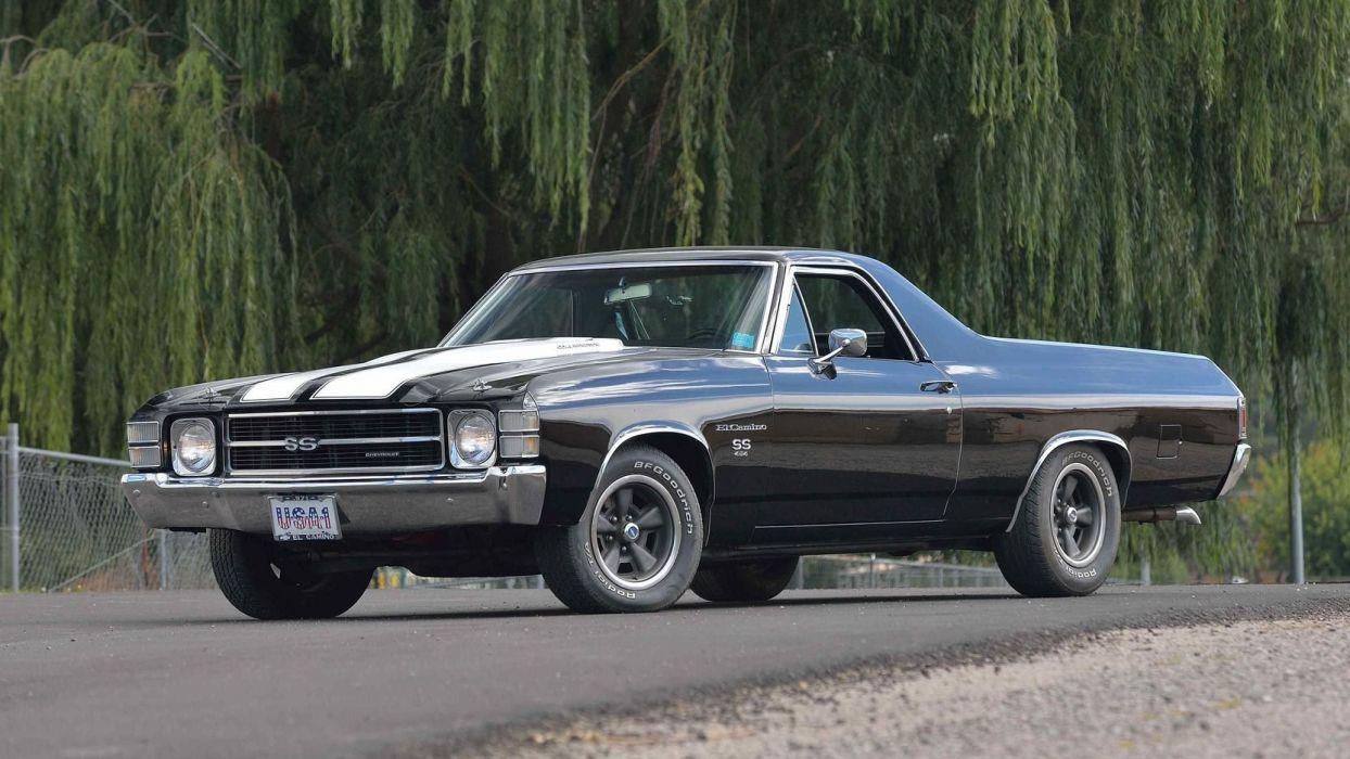 1244x700 CHEVROLET EL CAMINO Pickup Cars Black (ss) Wallpaper