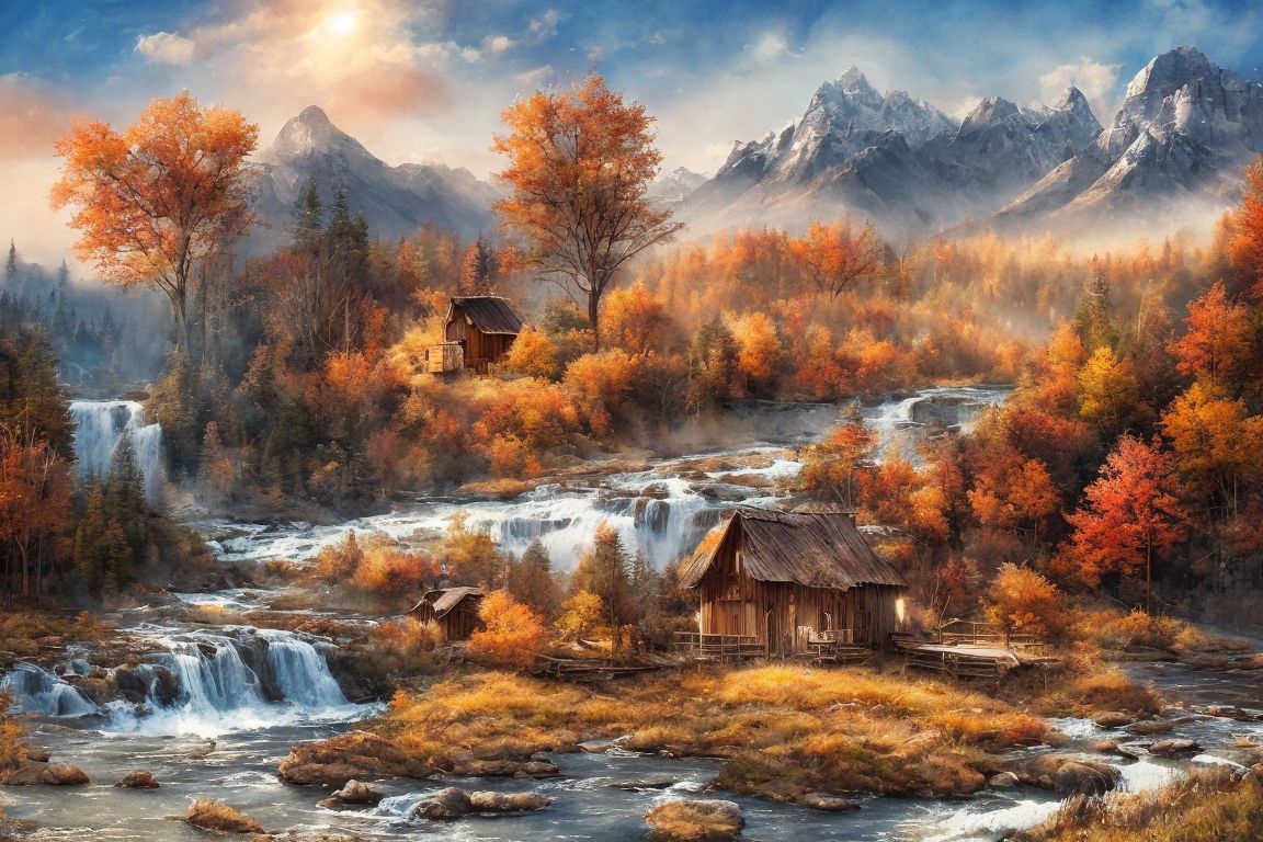 1152x768 magnificent late autumn landscape
