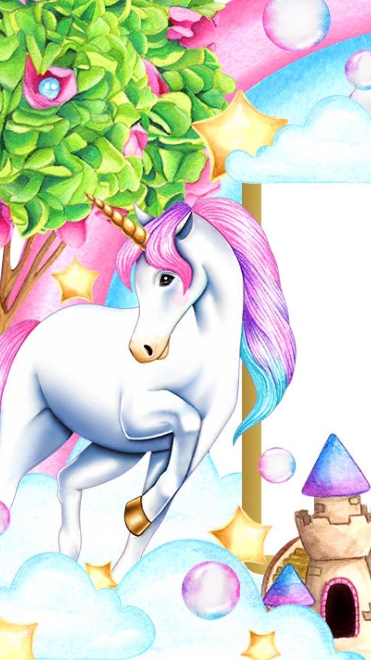1242x2208 Cartoon Unicorn Wallpaper