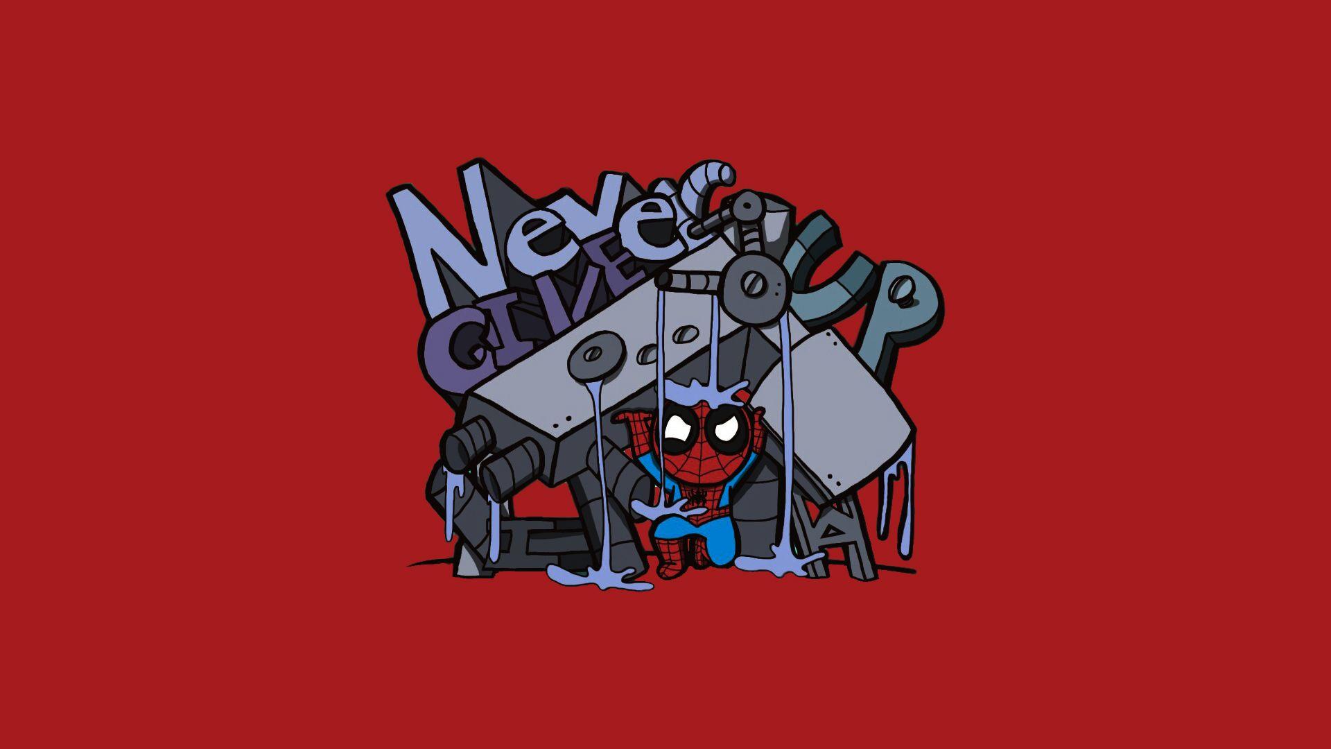 1920x1080 Never Give Up Sspider Man HD Wallpaper. Background Image