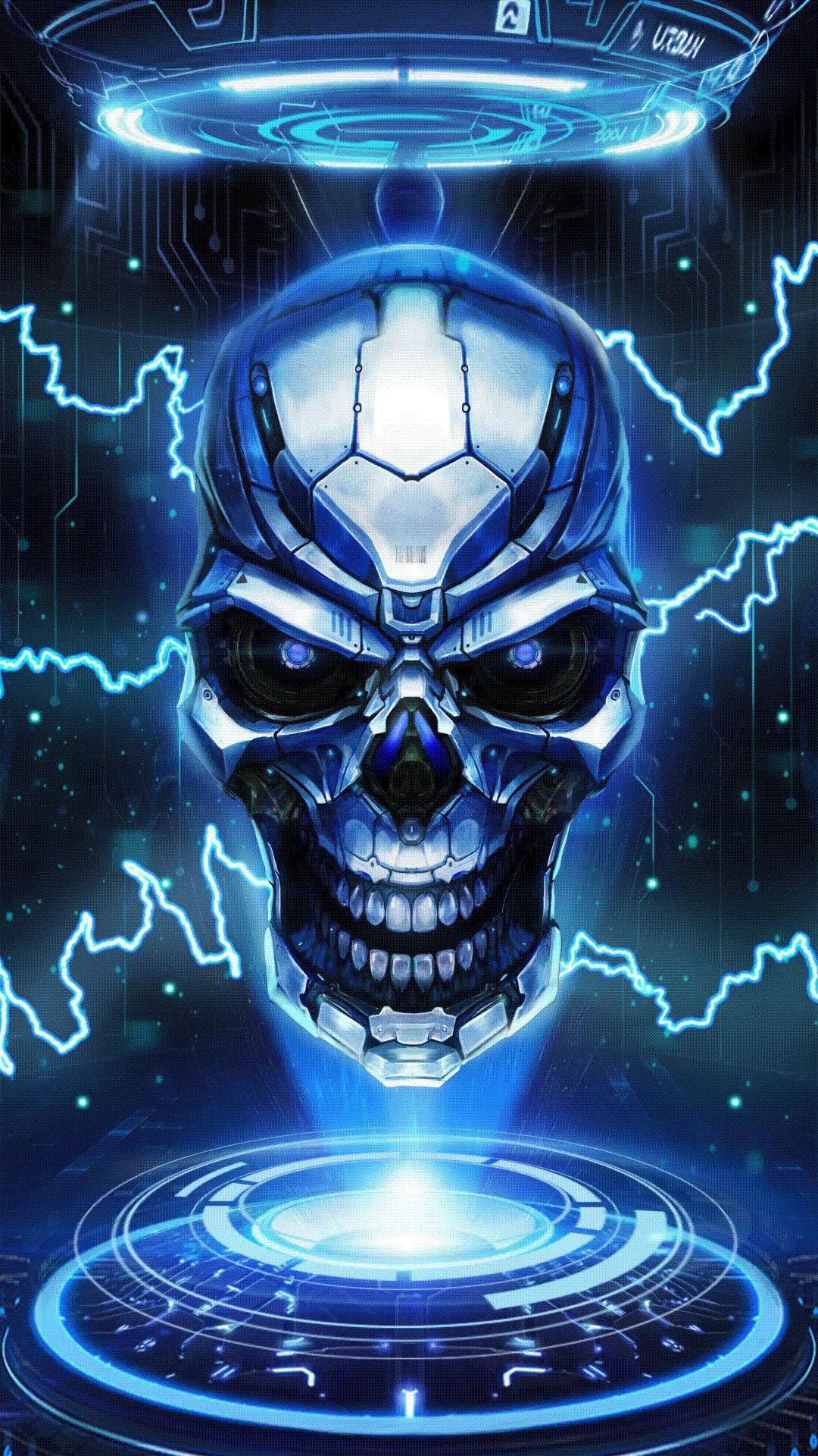 HD wallpaper Skull Skull illustration Art And Creative spooky blue  halloween  Wallpaper Flare
