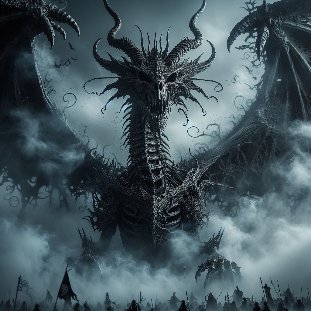 1024x1024 Grimdark Skeletal Dragon Generated