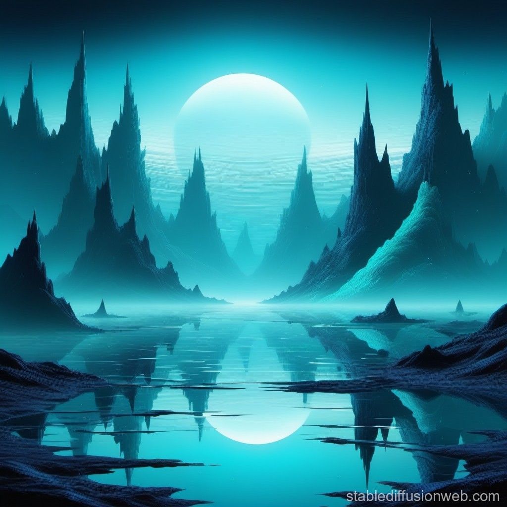 1024x1024 Turquoise Grimdark Futuristic Watery