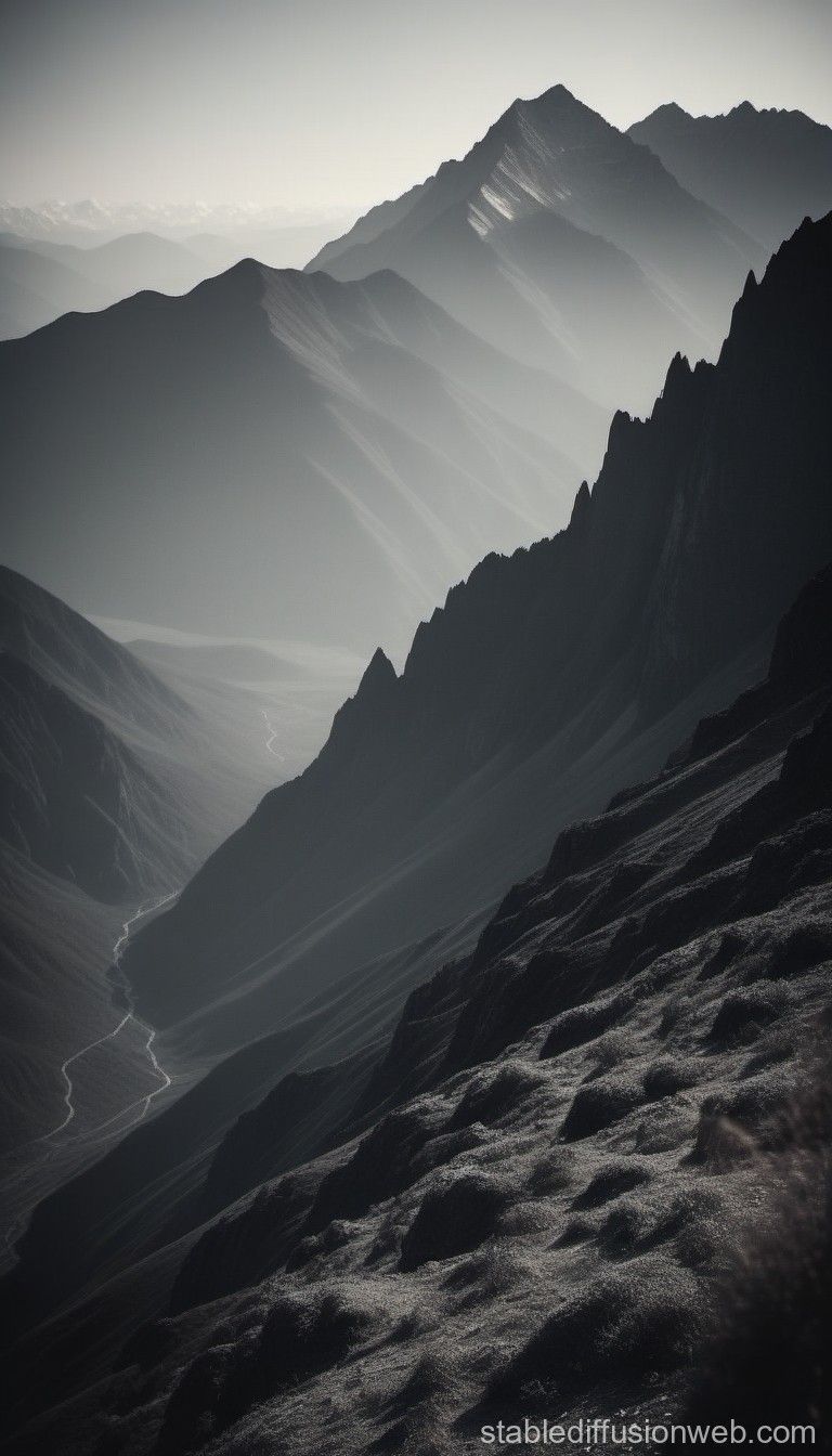 768x1344 Symbol of Dark Grimdark Mountains