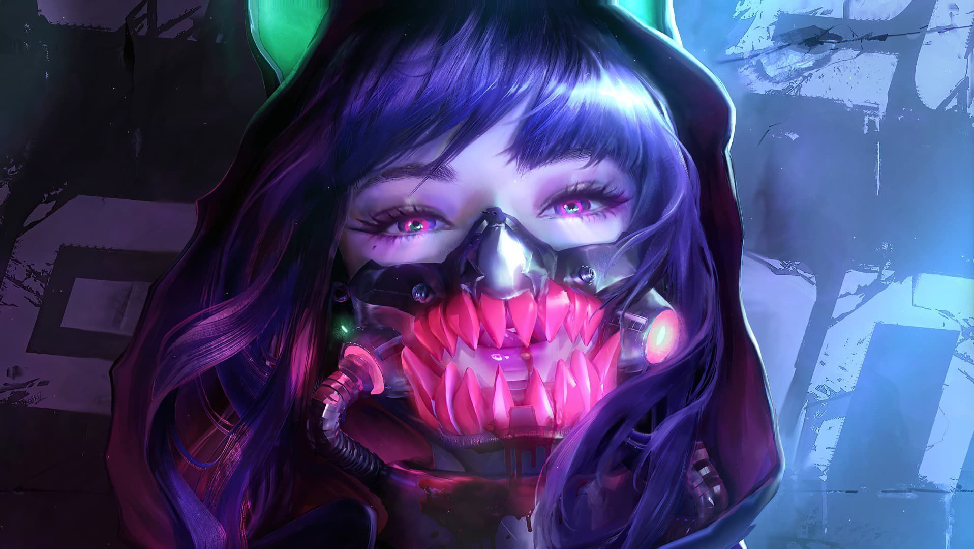 1916x1079 Hooded Kitty Neon 4K