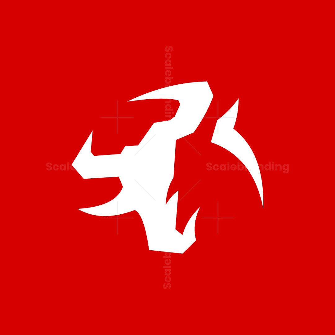 1080x1080 Angry Red Bull Oxen Silhouette Logo