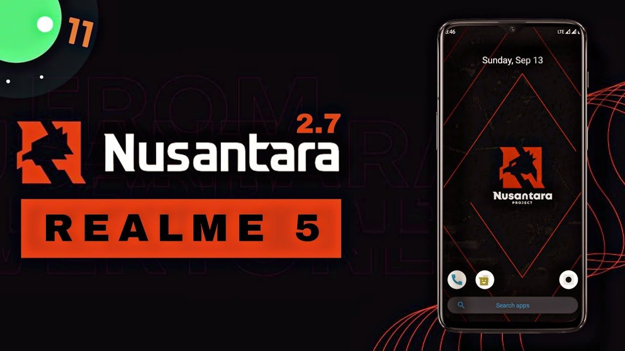 1280x720 Android 11 for realme 5. Nusantara 2.7