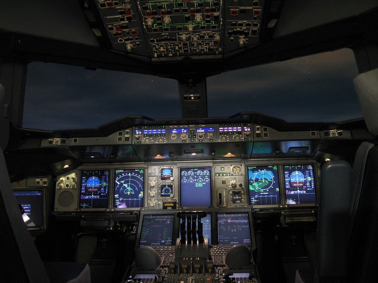 1280x960 Cockpit Plane A380