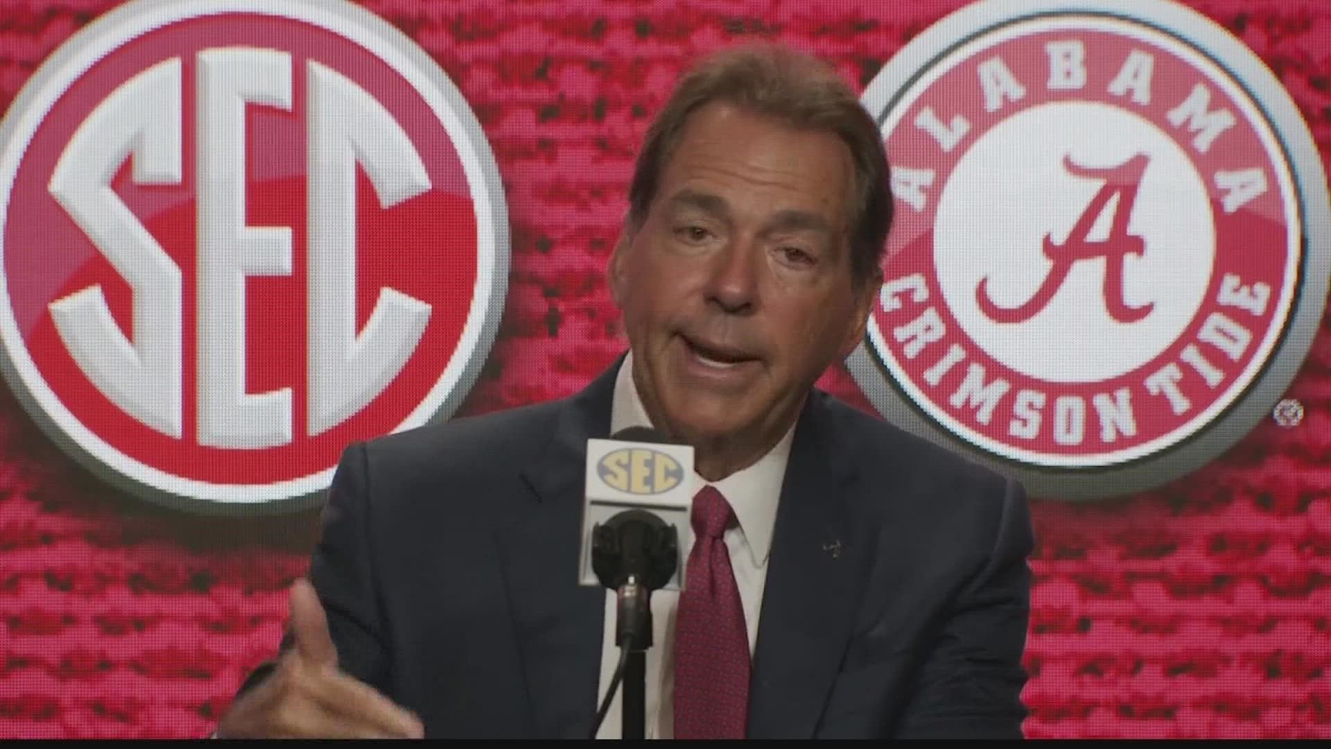 1920x1080 Coach Nick Saban: Alabama players