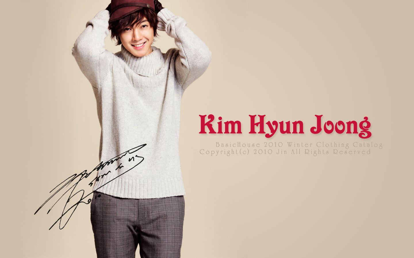1440x900 Kim Hyun Joong: Basic House winter 2010 wallpaper