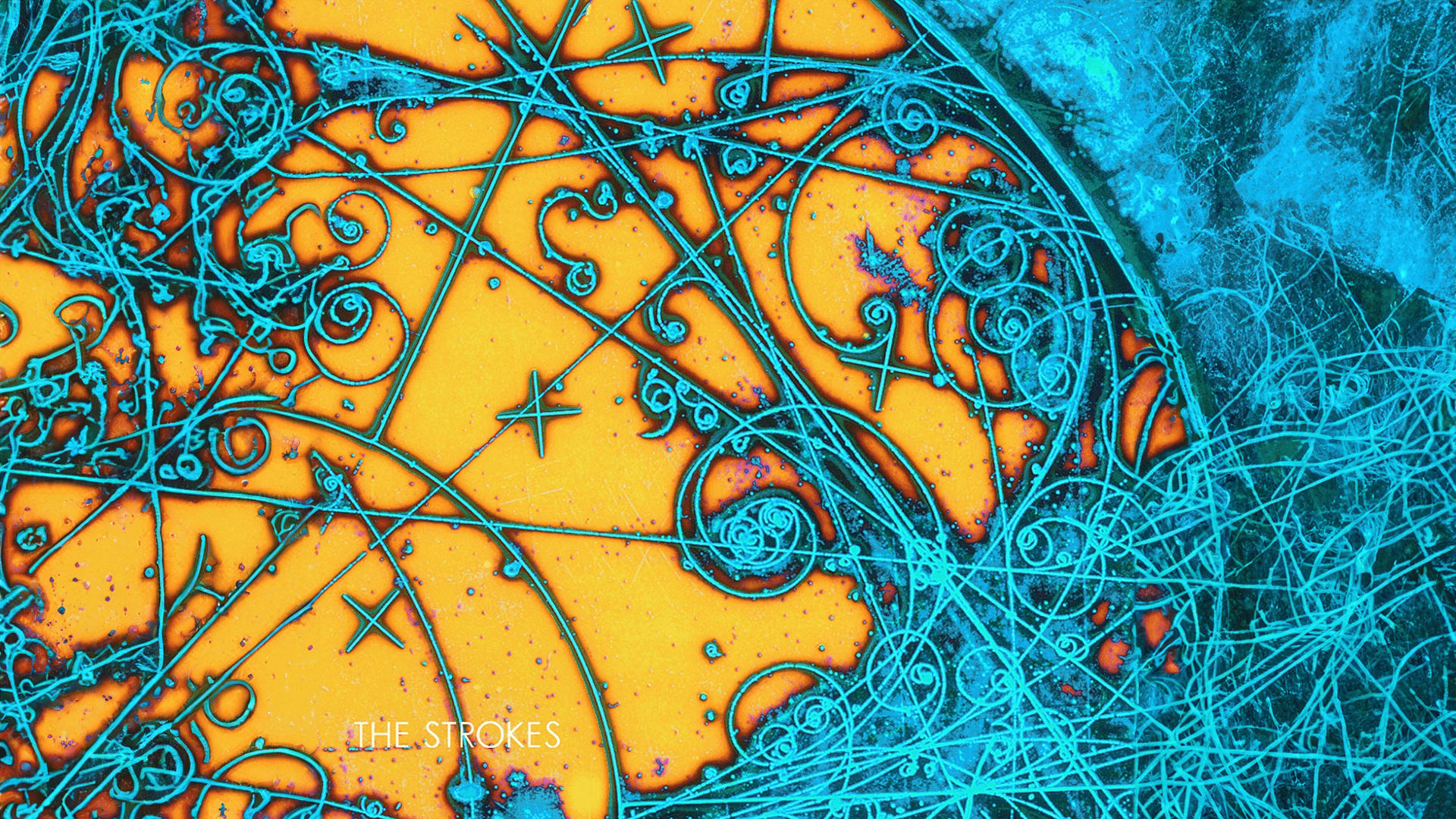 1920x1080 I used Photohop's generative AI feature to make an Is This It desktop wallpaper