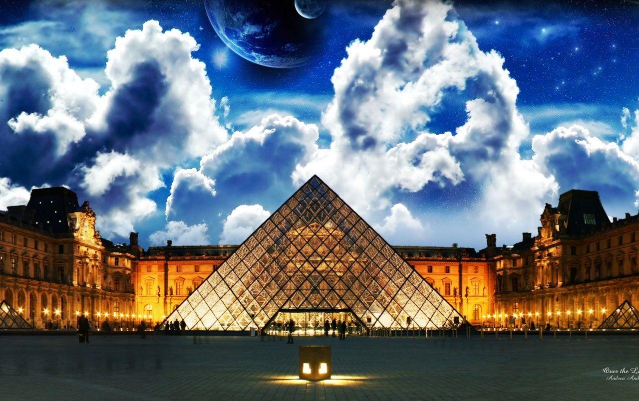 1280x804 Over the Louvre wallpaper. Over the Louvre