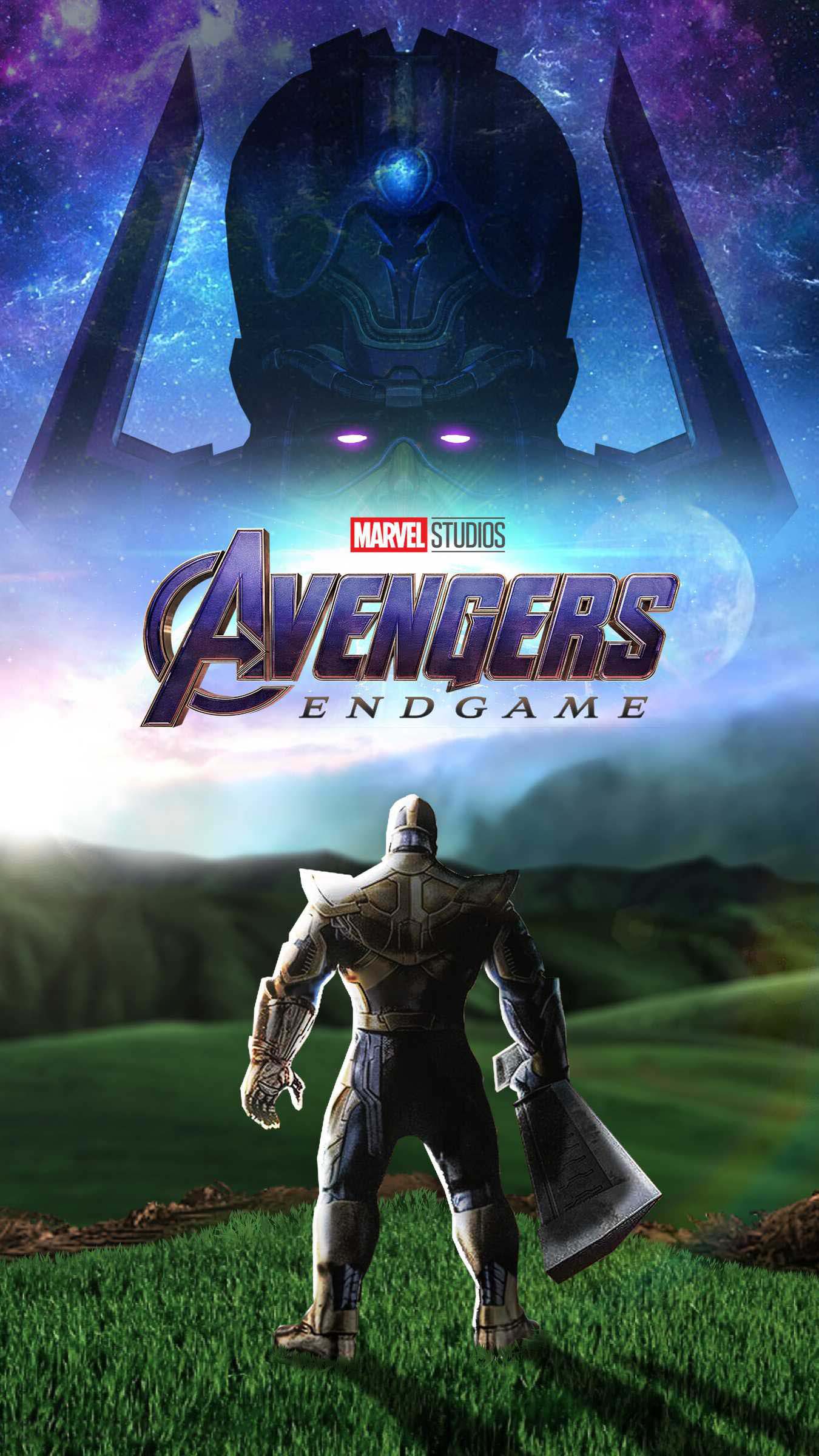 1350x2400 Avengers Endgame Thanos Vs Galactus iPhone Wallpaper