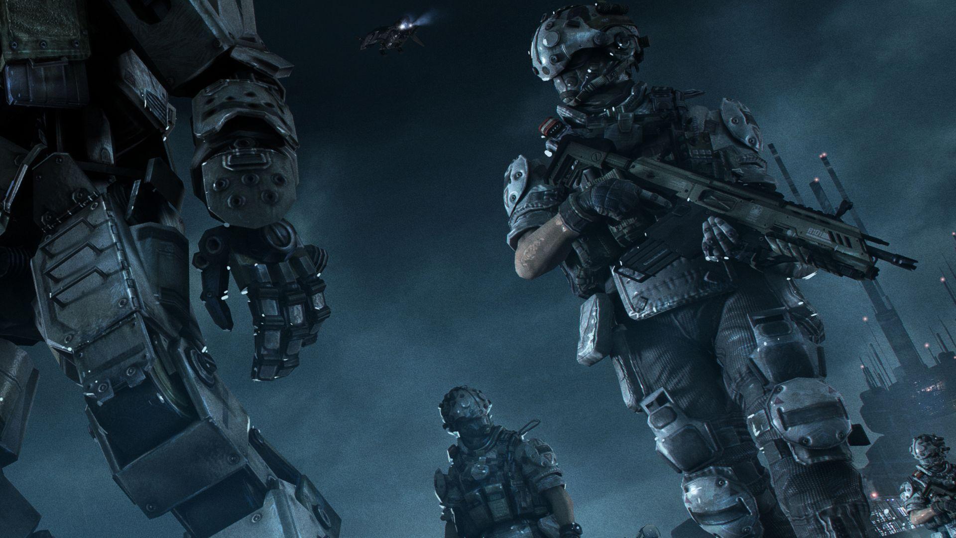 1920x1080 Titanfalls Warrior Sci Fi Weapon Gun Soldier Military F Wallpaper