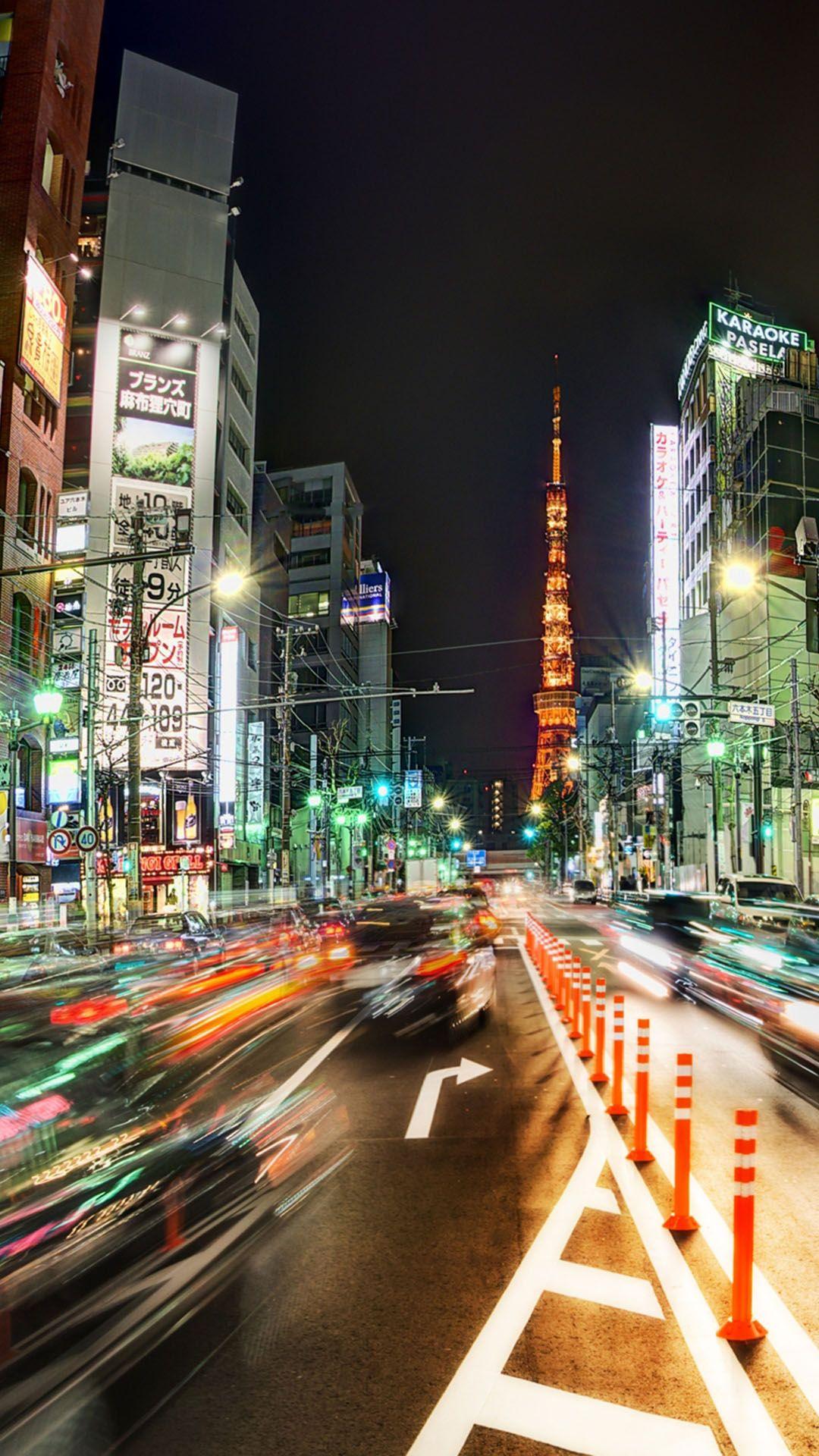 1080x1920 Download Busy Tokyo Street Night Free Pure 4K Ultra HD
