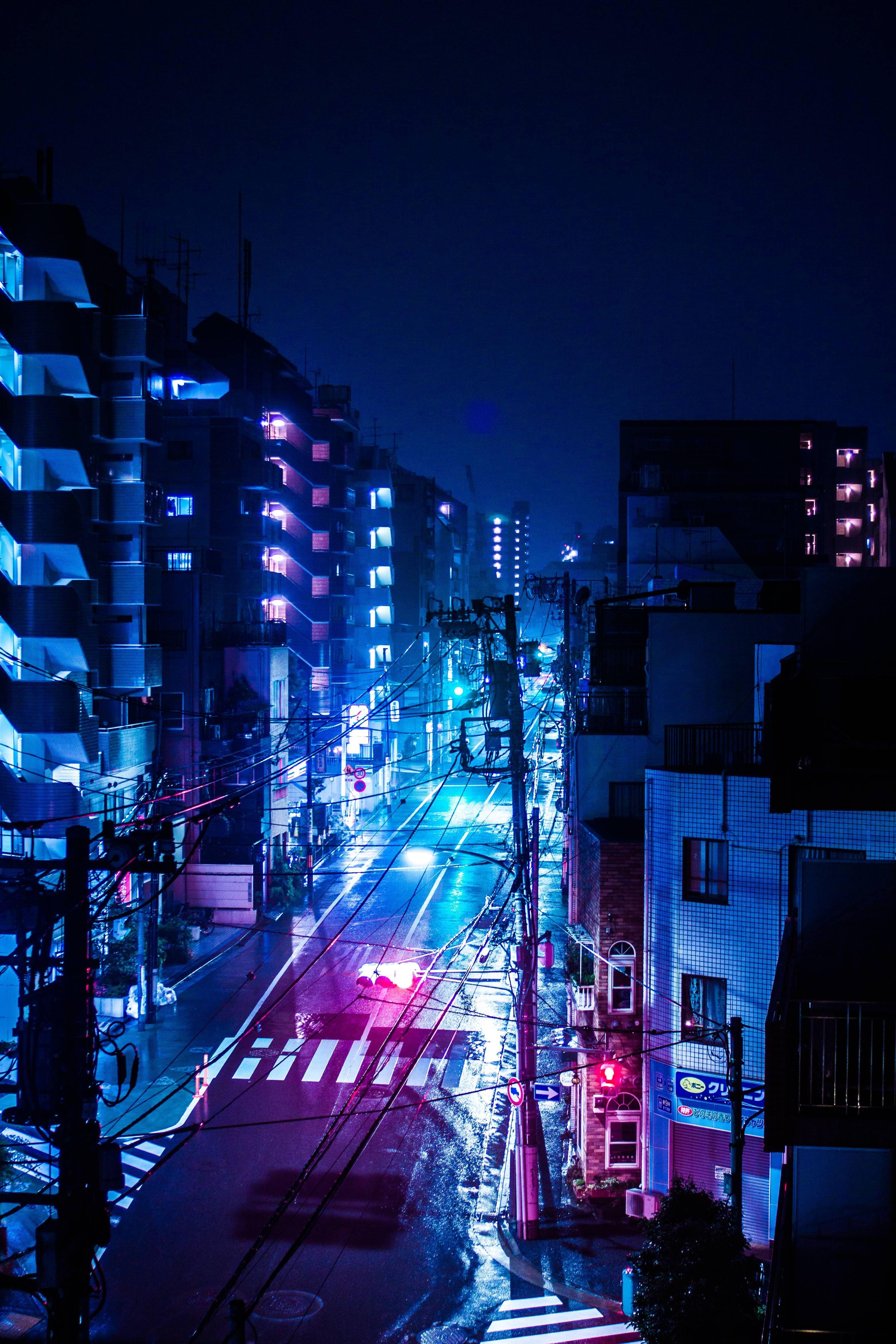 3120x4680 Một đêm mưa ở Tokyo, Nhật Bản năm 2020. Thành phố thẩm mỹ, Thành phố anime