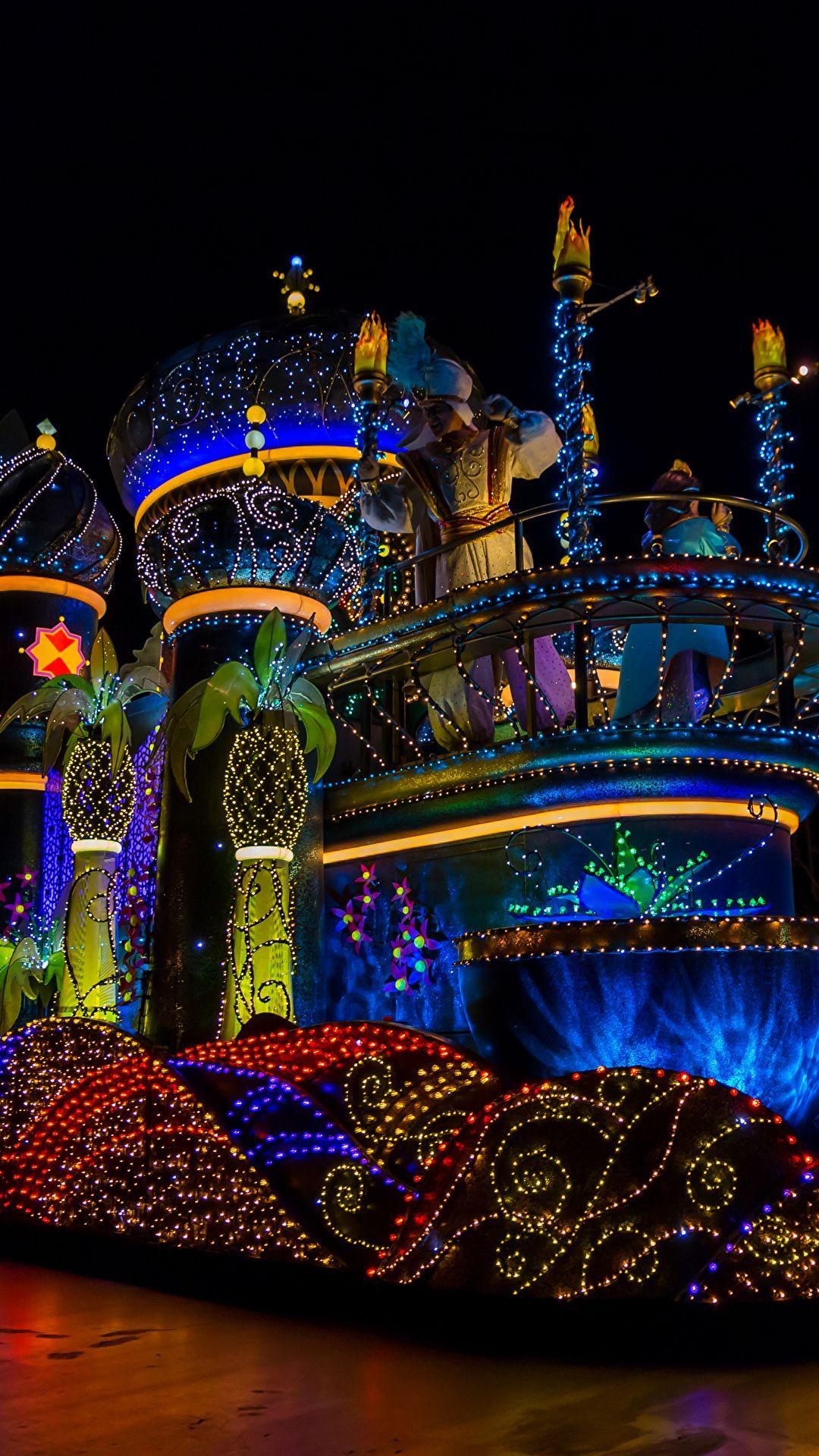 1080x1920 Photo Tokyo Disneyland Japan Nature Parks Evening Fairy