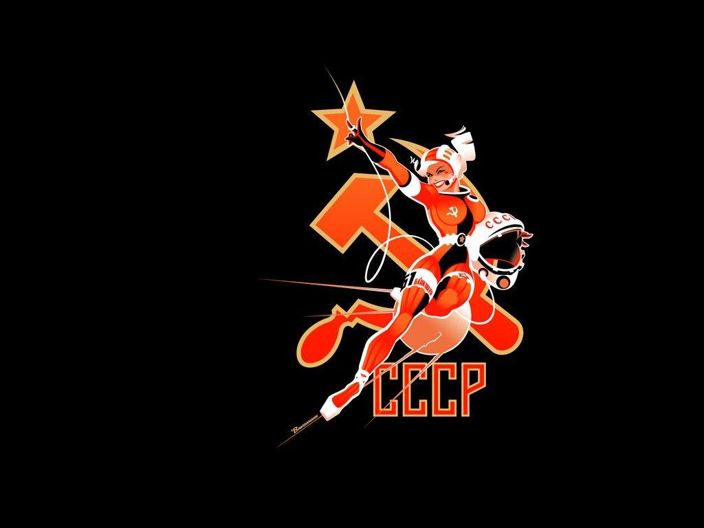 1024x768 USSR, Space, Spaceman, Russian Women Wallpaper HD / Desktop