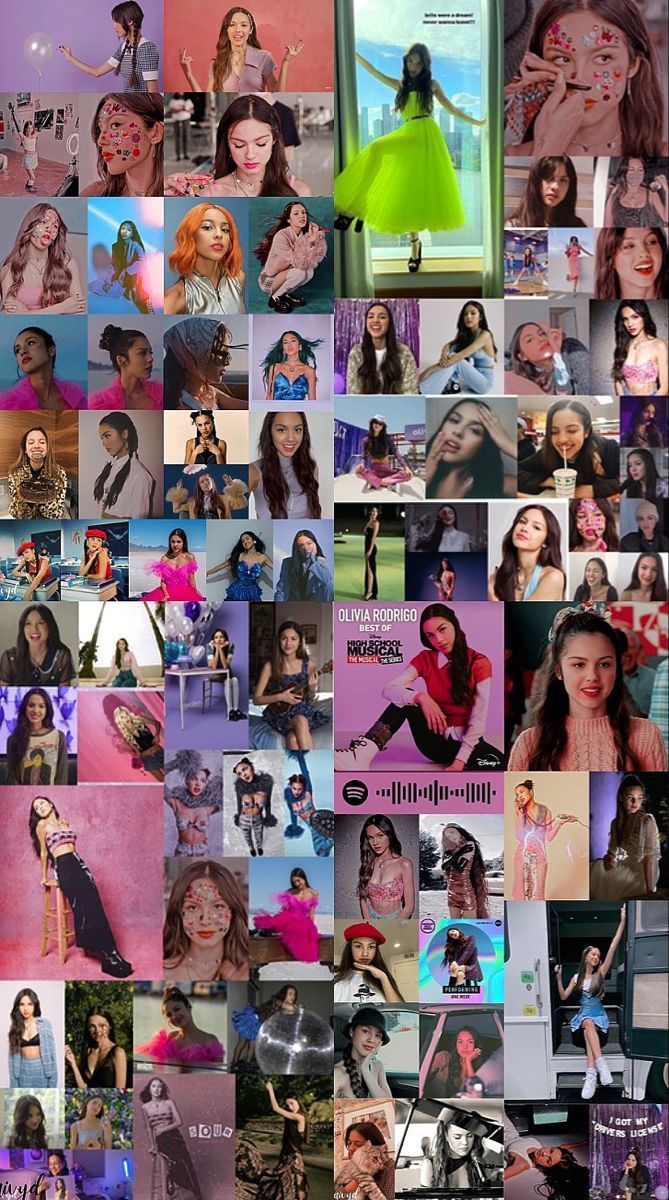 669x1200 Olivia Rodrigo collage wallpaper