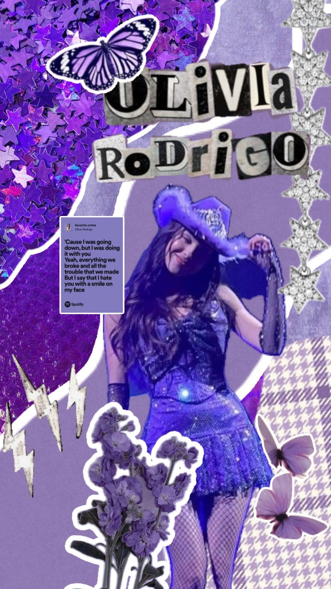 1080x1920 oliviarodrigo #collage #purple #music