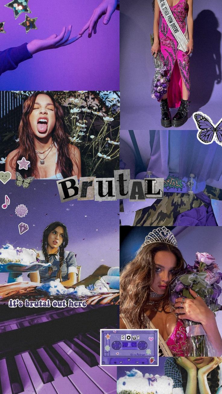 736x1308 Olivia Rodrigo Collage Wallpaper