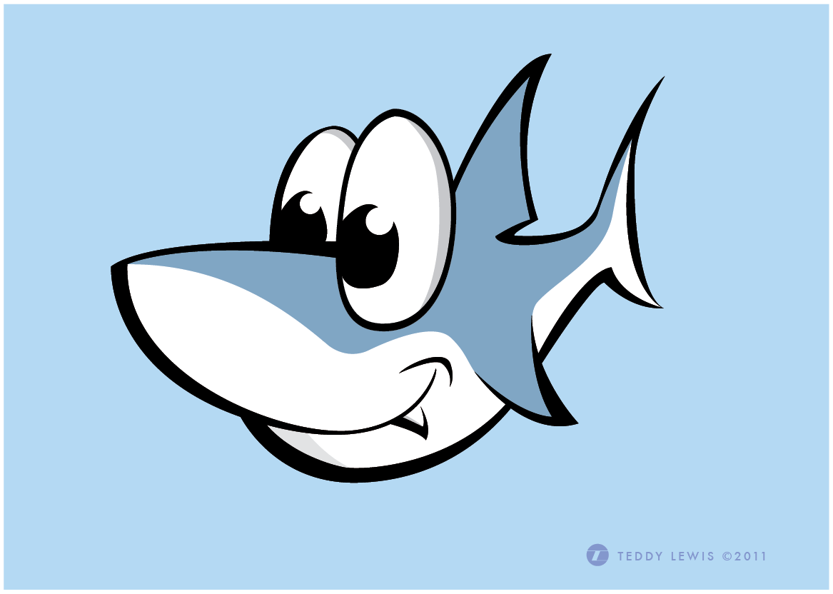 1167x832 Shark Cartoon Clipart Image. Shark drawing, Shark art, Shark illustration
