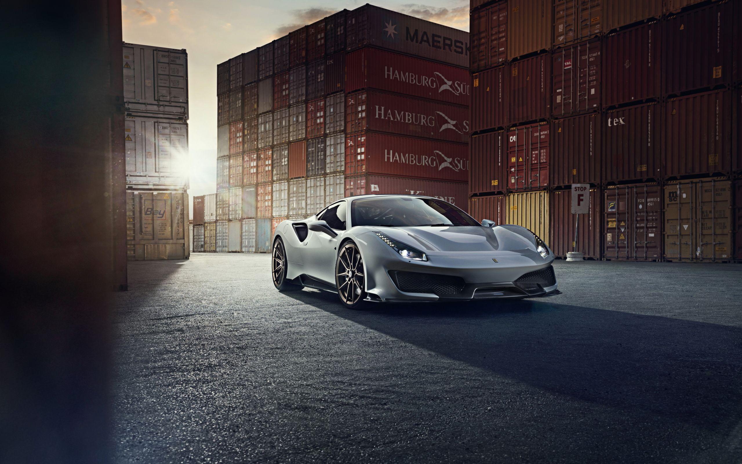 2560x1600 Wallpaper of Car, Ferrari, Ferrari 488 Pista, Silver, Sport