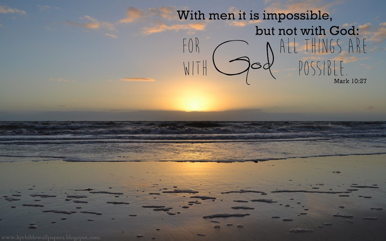 1600x1000 KJV Bible Wallpaper: With God All